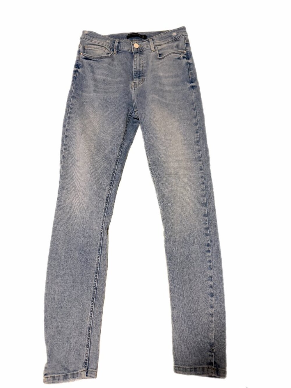 Zara Trafaluc Light Wash Blue Jeans Women’s Size 10 Slim Straight Leg Denim